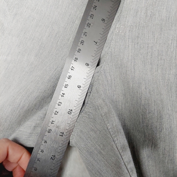 Banana Republic Stretch Gray Flat Front Business Casual Wide Leg Trousers P317 - Picture 6 of 9